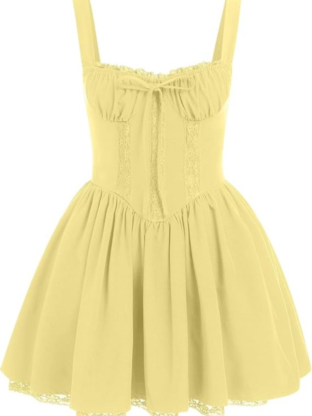 Women's Corset Dress Floral Mini Sexy Spaghetti Straps Low Cut Lace Short Dress
